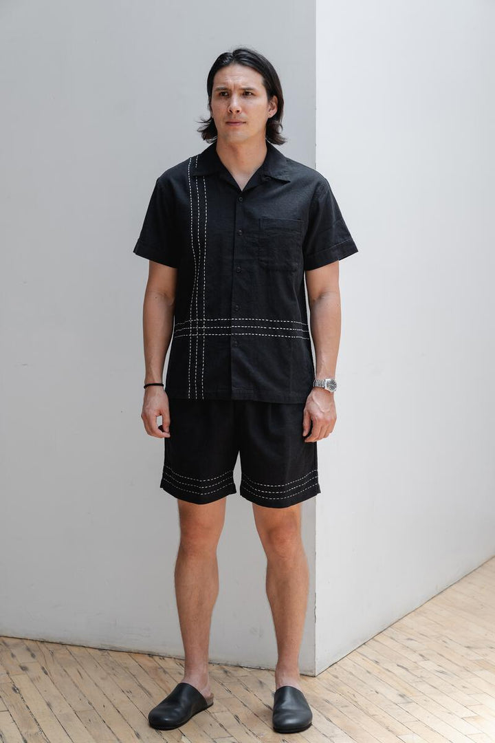 3sixteen Club Short Hand Stitch - Black