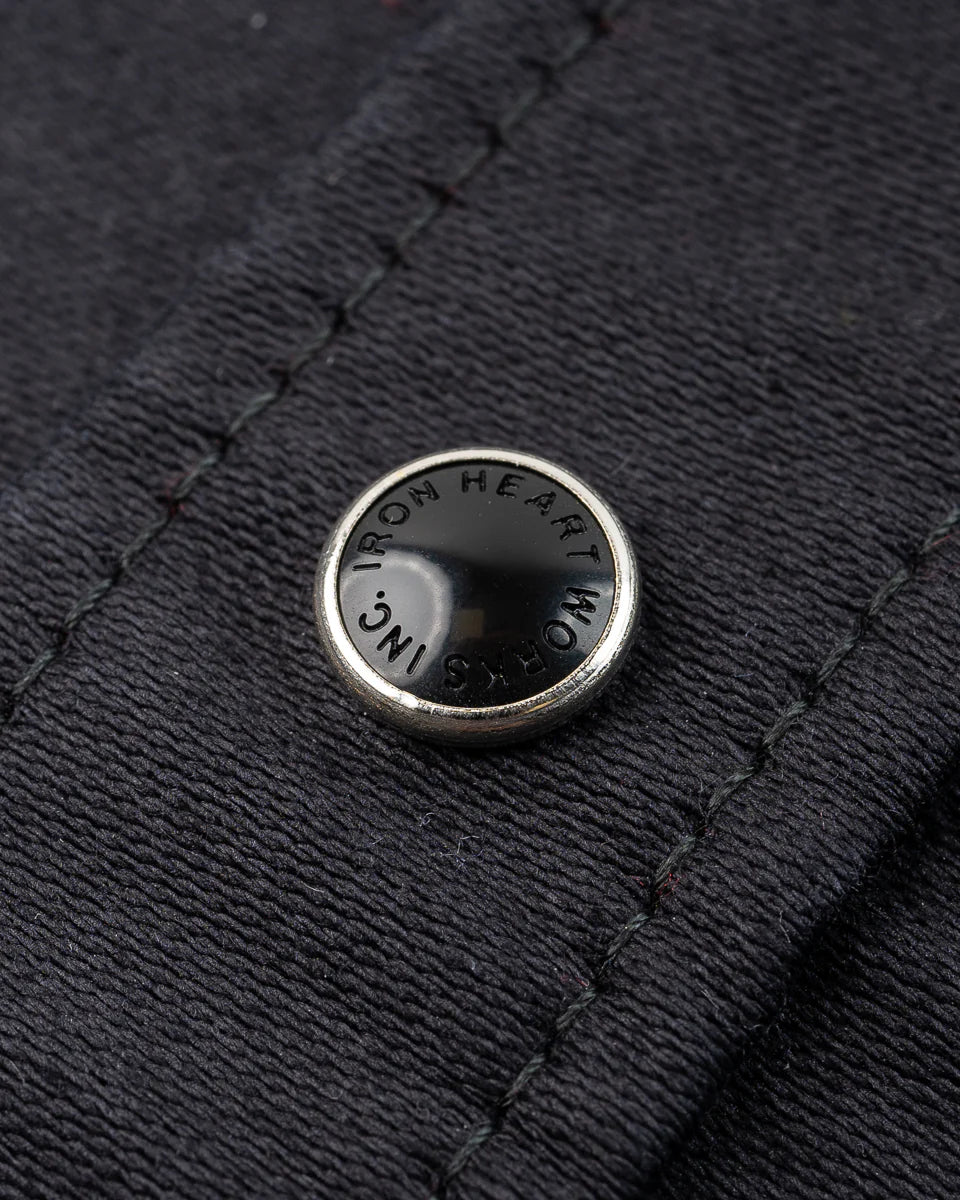 Iron Heart 12oz Military Moleskin Western Shirt - Black
