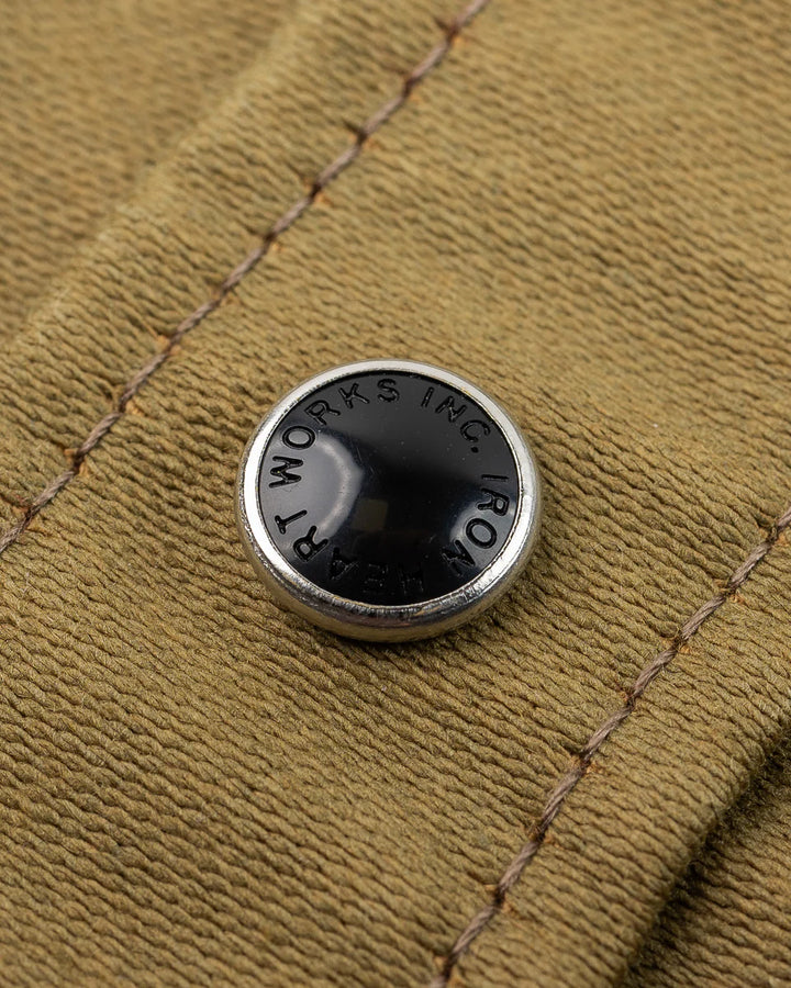 Iron Heart 12oz Military Moleskin Western Shirt - Khaki