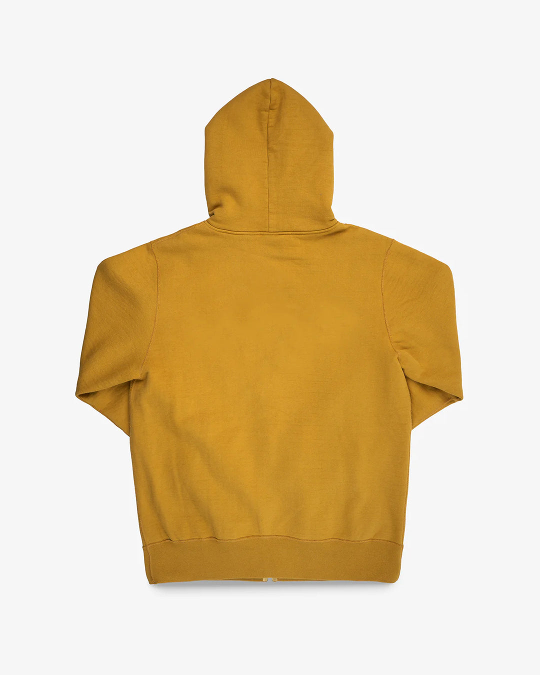 Iron Heart 14oz Ultra Heavyweight Loopwheel Cotton Zippered Hoodie - Mustard