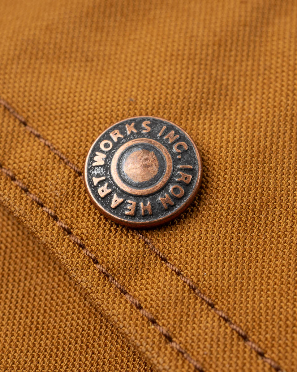 Iron Heart 10oz Kurashikizome Organic Cotton Duck Chore Jacket - Brown