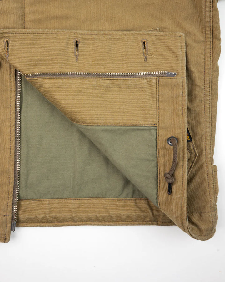 Iron Heart 12oz Whipcord Lightweight N1 Deck Jacket - Khaki