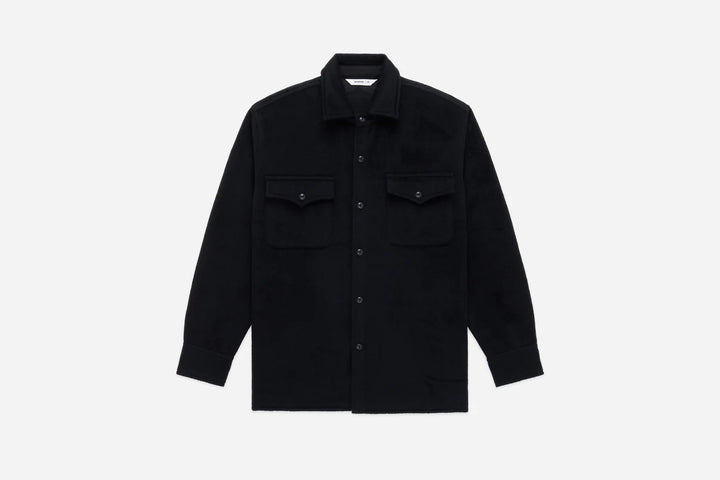 3sixteen USN Overshirt - Black Wool Angora