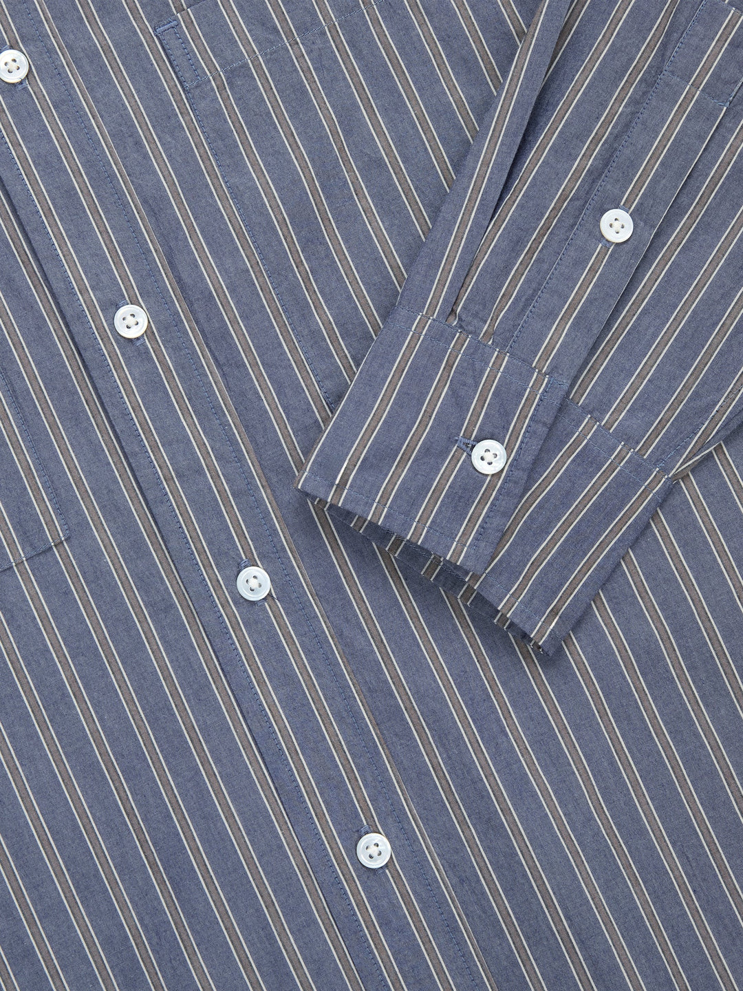 3sixteen Commuter Shirt - Navy/Coyote Stripe