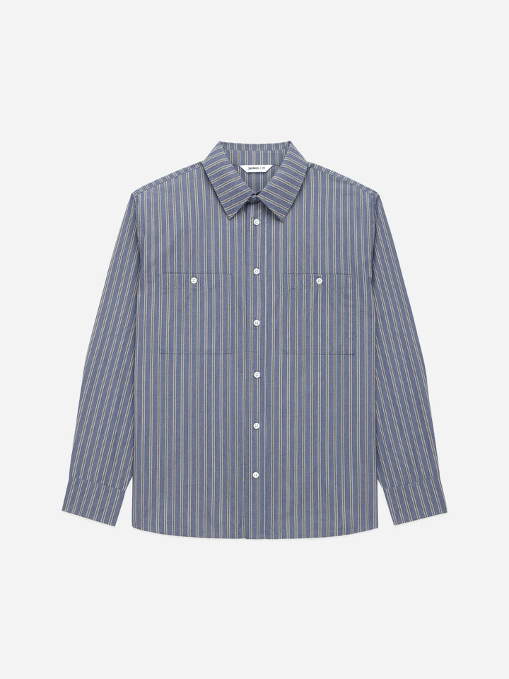 3sixteen Commuter Shirt - Navy/Coyote Stripe