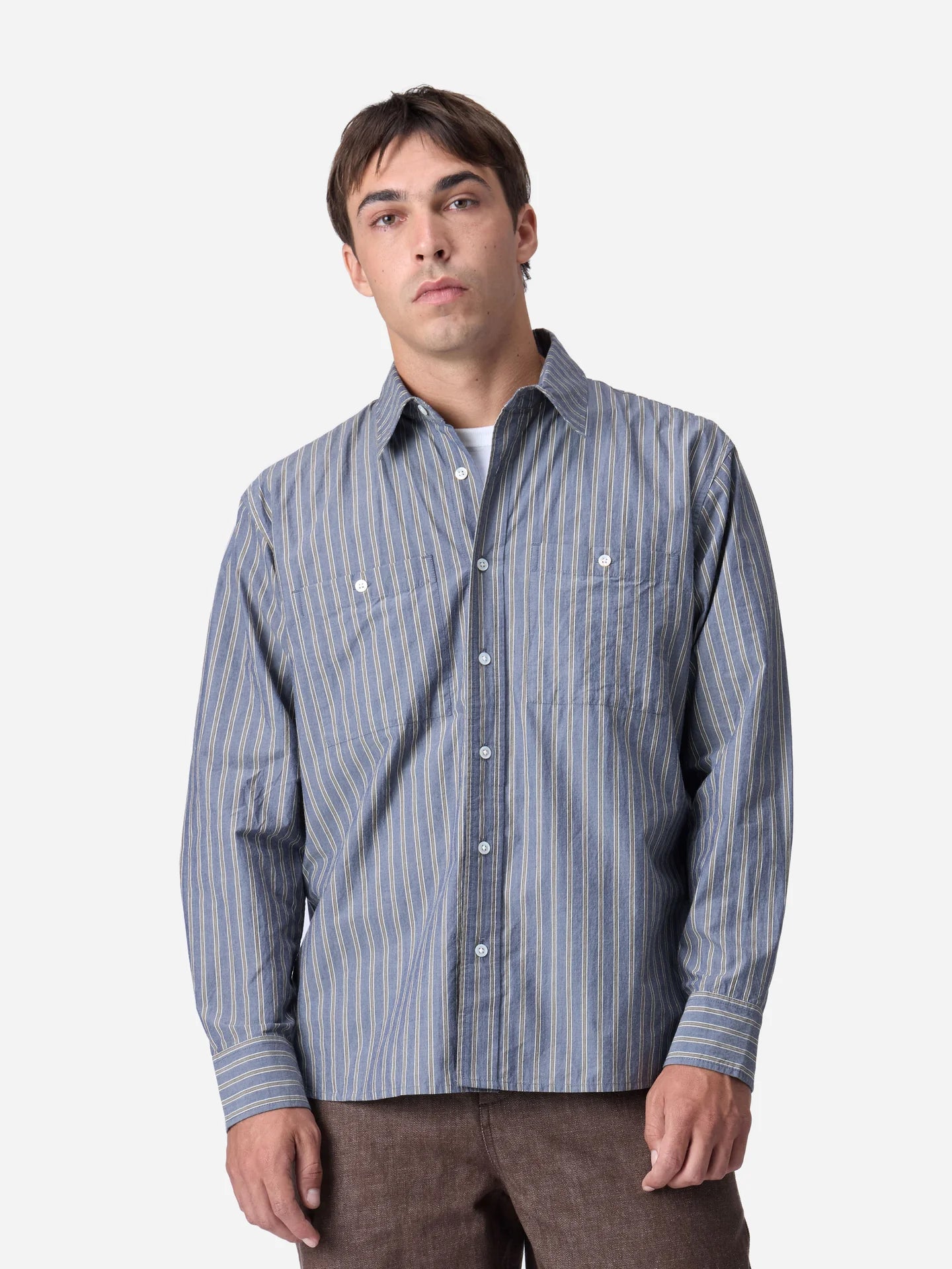 3sixteen Commuter Shirt - Navy/Coyote Stripe – Berkeley Supply