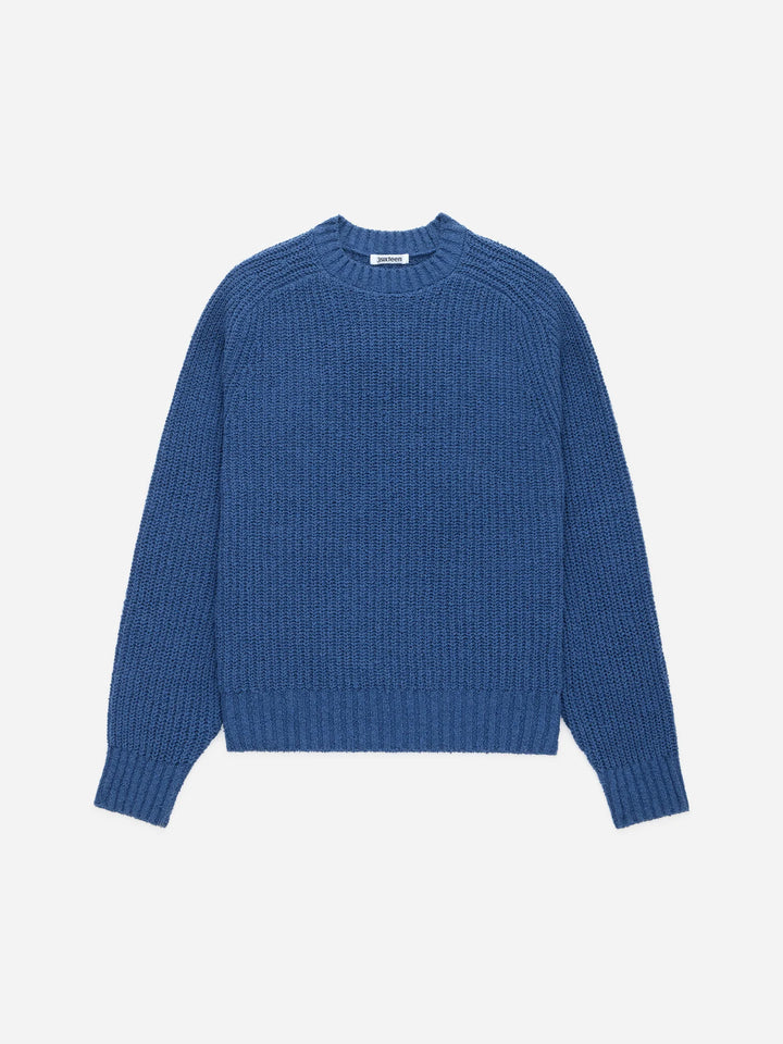 3sixteen Cotton Crewneck Sweater - Lapis Boucle