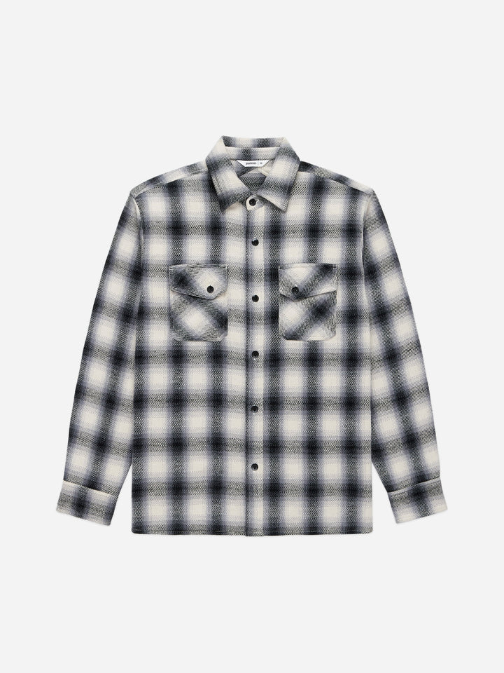 3Sixteen - Crosscut Flannel in Cream/Black
