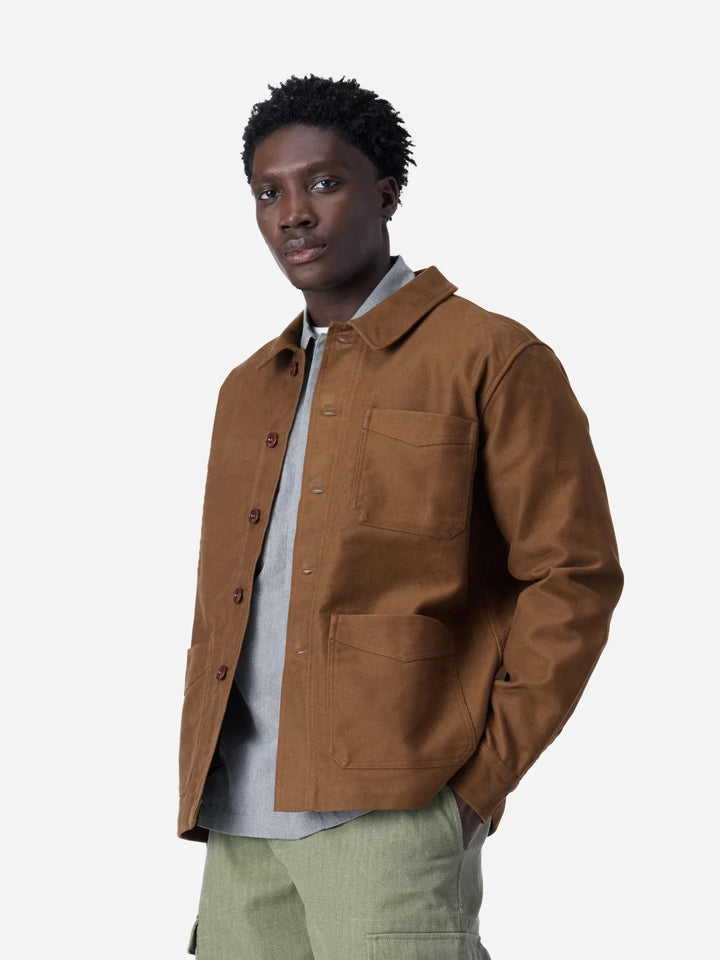 3sixteen French Work Jacket - Brown Moleskin