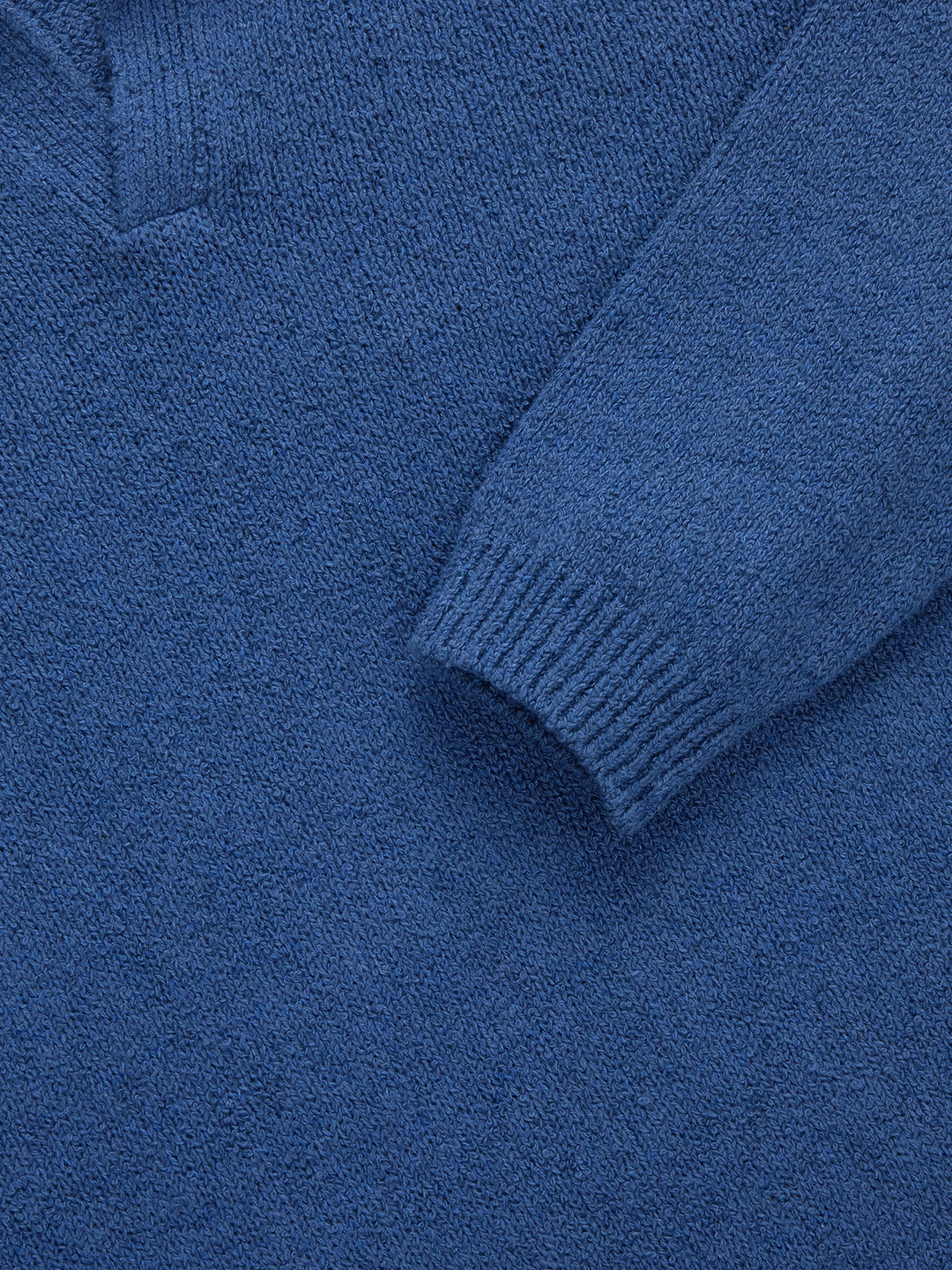 3sixteen Long Sleeve Knit Polo - Lapis Boucle