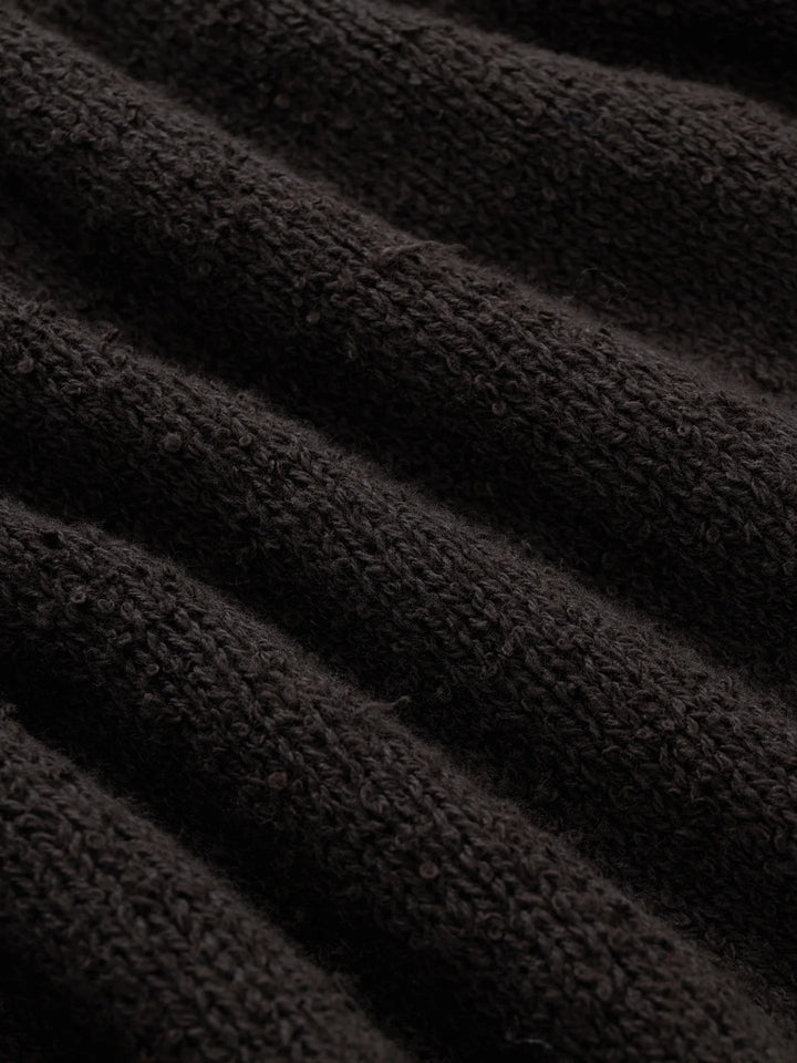 3sixteen Long Sleeve Knit Polo - Bark Boucle