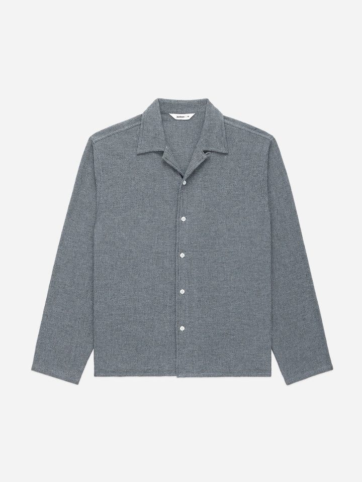 3sixteen Loop Collar Shirt - Black Marled