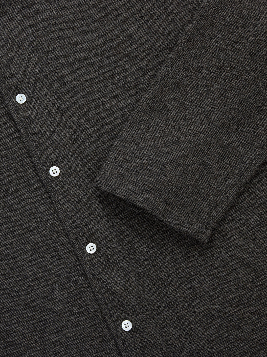 3sixteen Loop Collar Shirt - Chocolate Marled