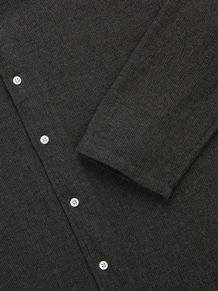 3sixteen Loop Collar Shirt - Chocolate Marled