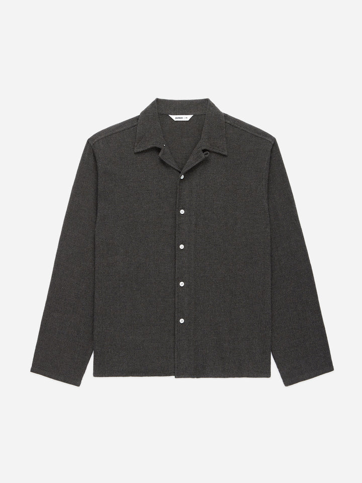 3sixteen Loop Collar Shirt - Chocolate Marled