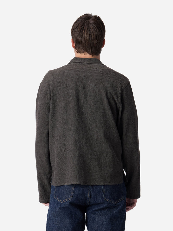 3sixteen Loop Collar Shirt - Chocolate Marled