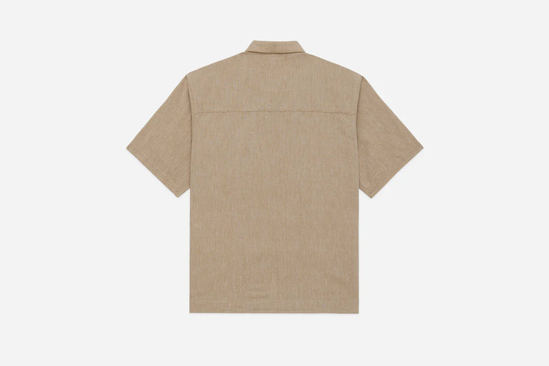 3sixteen Short Sleeve Loop Shirt - Khaki Linen/Cotton
