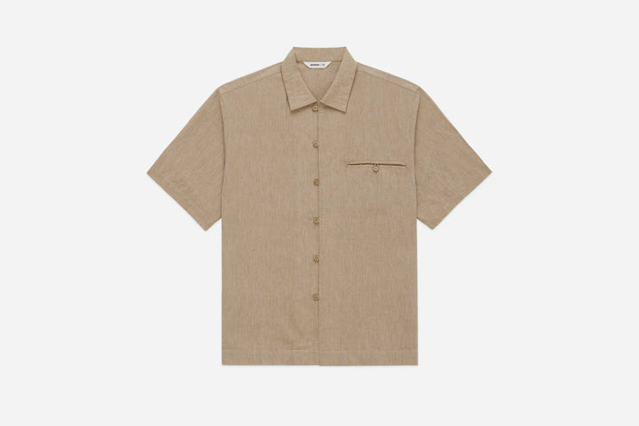 3sixteen Short Sleeve Loop Shirt - Khaki Linen/Cotton