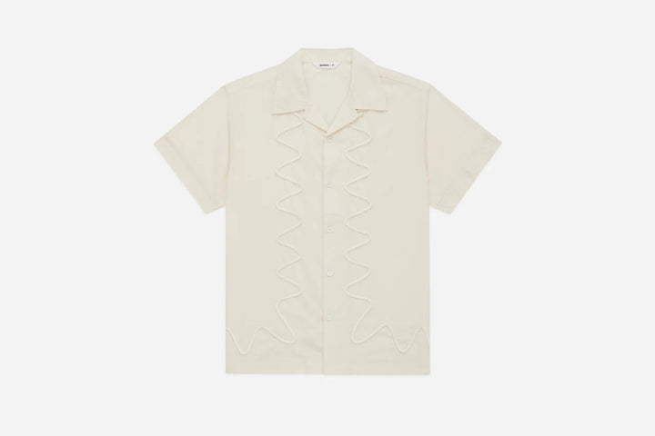 3sixteen Vacation Shirt - Ecru Squiggle