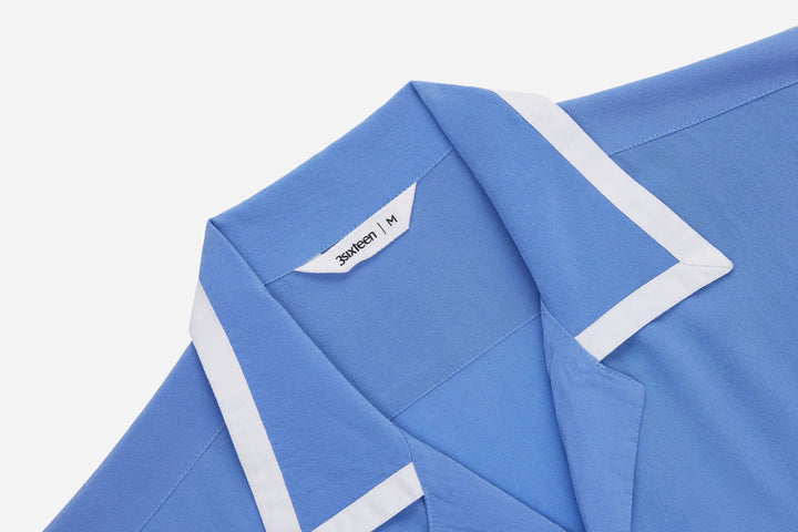 3sixteen Bowling Shirt - Powder Blue Silk