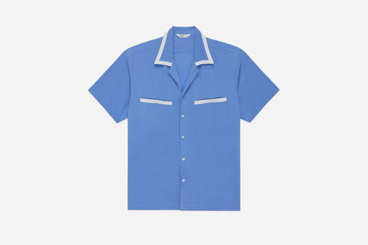 3sixteen Bowling Shirt - Powder Blue Silk