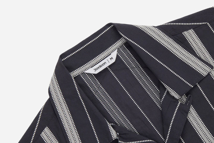 3sixteen Cabana Shirt - Black Ticking Stripe
