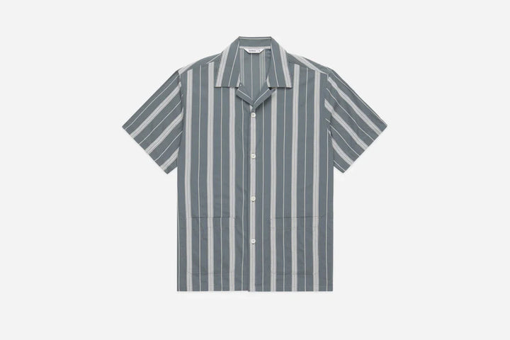 3sixteen Cabana Shirt - Sage Ticking Stripe