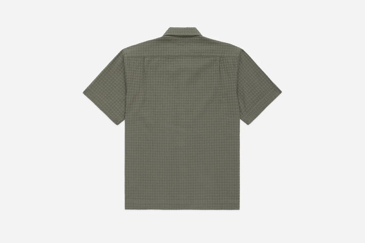 3sixteen Resort Shirt - Olive Geo Weave