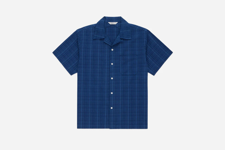 3sixteen Vacation Shirt - Indigo Microcheck