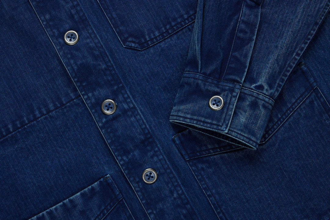 3sixteen French Work Jacket - Indigo HBT