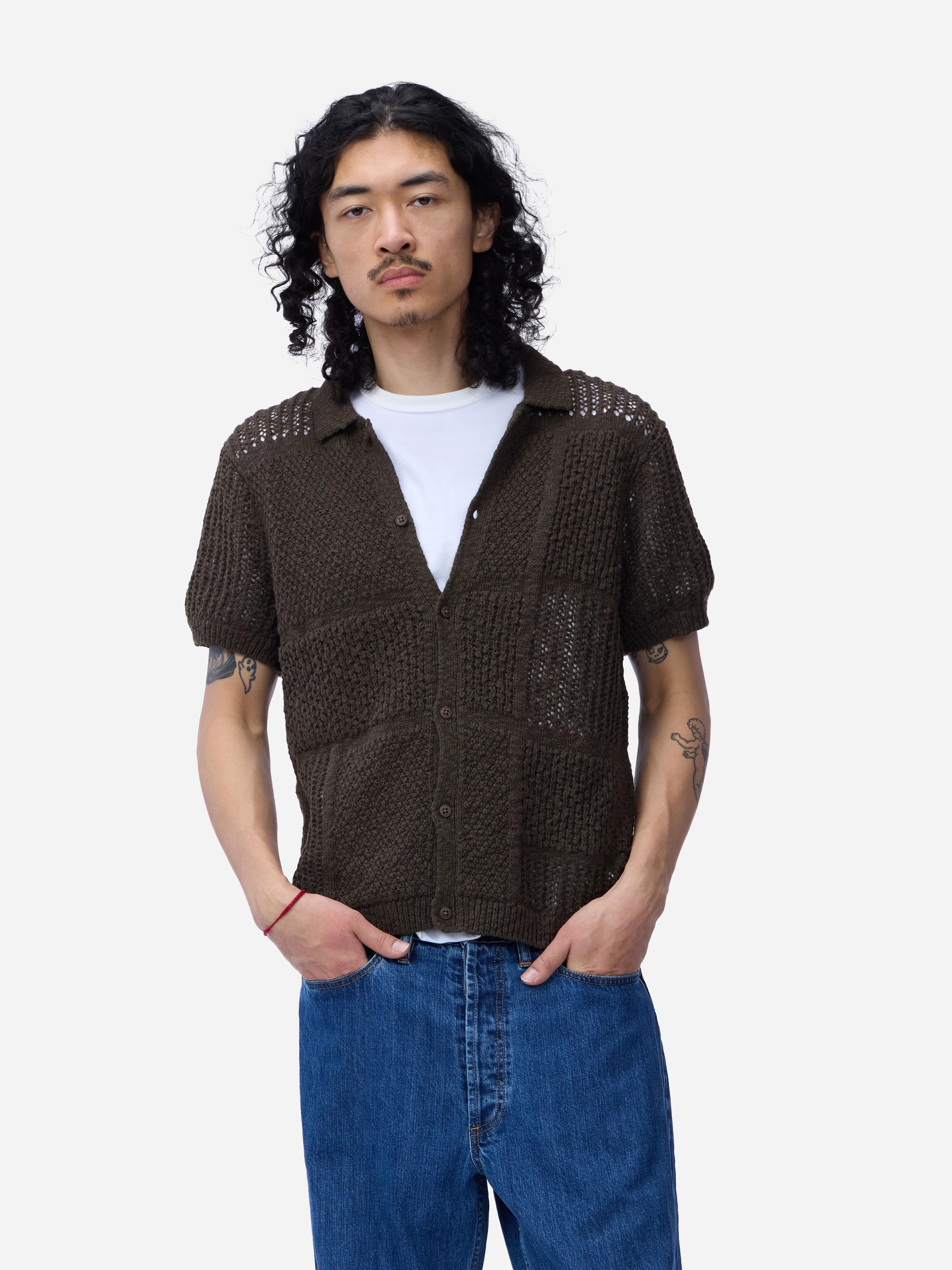 3sixteen Short Sleeve Knit Shirt - Umber De Stijl – Berkeley Supply