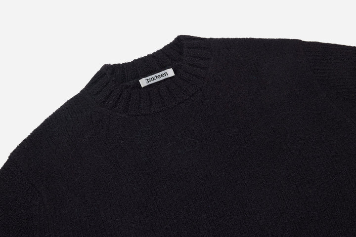 3sixteen Alpaca Crewneck - Black