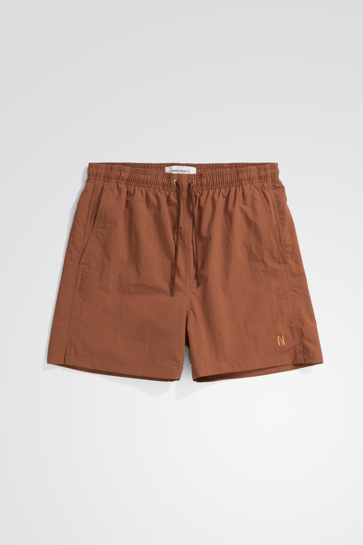 HAUGE RECYCLED NYLON SWIMMERS - Red Ochre