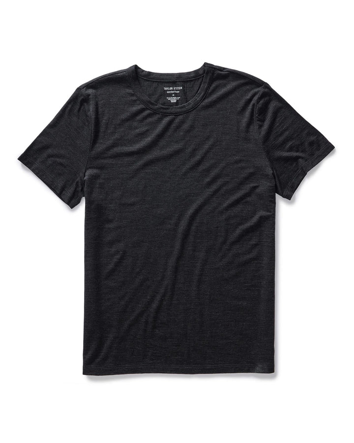 Taylor Stitch - The Merino Tee in Heather Black