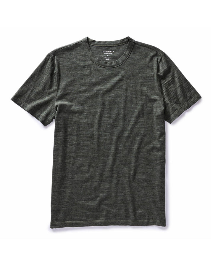 Taylor Stitch - The Merino Tee in Heather Army