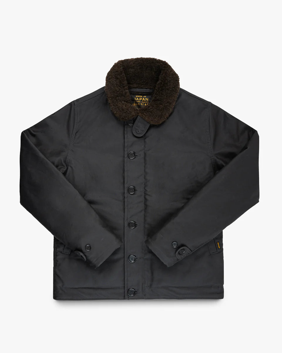 Iron Heart Oiled Whipcord N1 Deck Jacket - Black – Berkeley Supply Iron Heart Oiled Whipcord N1 Deck Jacket - Black – Berkeley Supply
