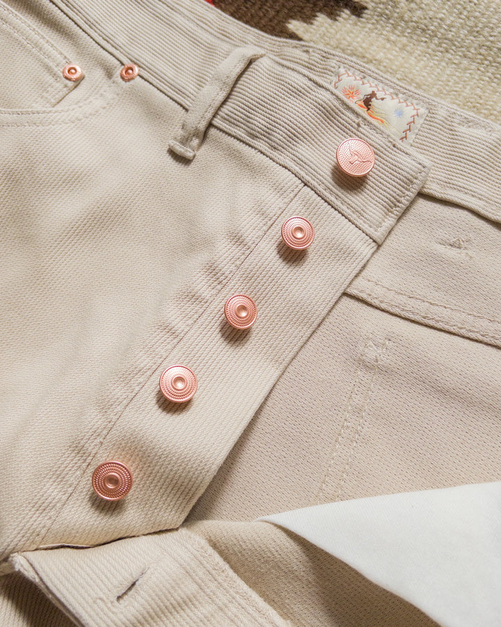 Wythe Bedford Cord Five Pocket Pants - Off White