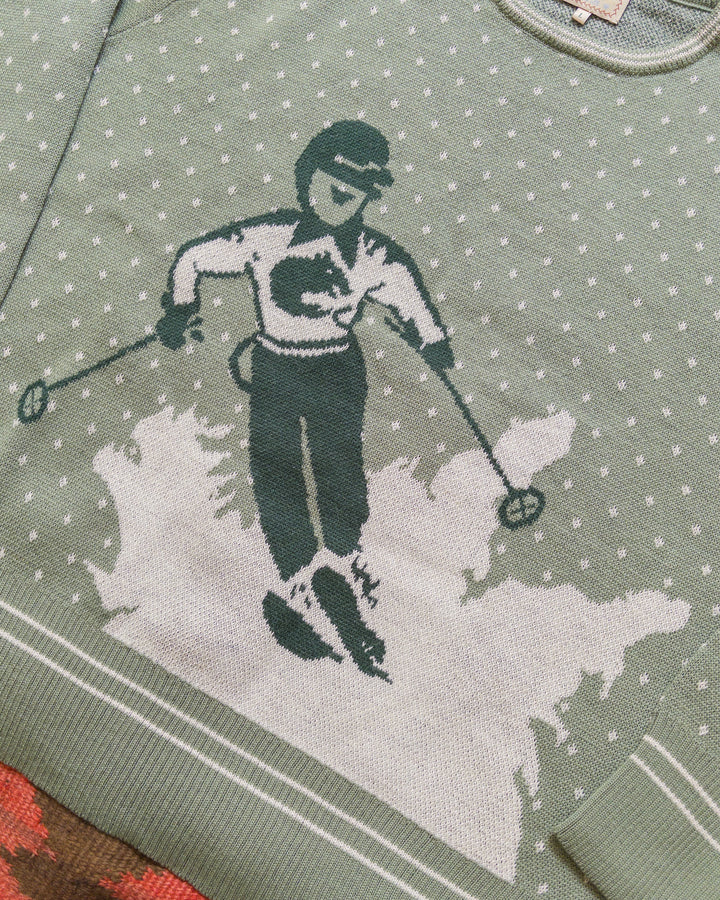 Wythe Downhill Crewneck Sweater - Sage