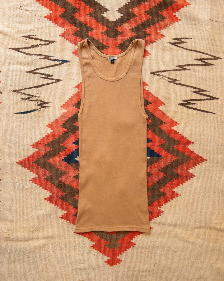 Wythe Tubular Cotton Ribbed Tank Top - Apricot