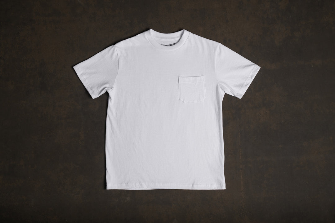 BS Basics Heavyweight Pocket Tee - Classic White