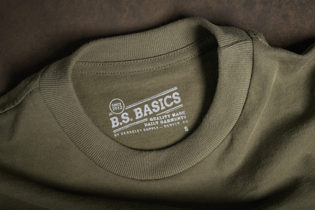 BS Basics Heavyweight Pocket Tee - Fatigue
