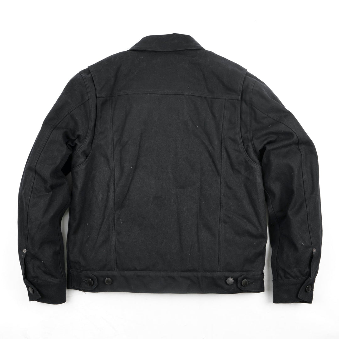 Freenote Cloth  - Riders Jacket Heavy Waxed Canvas in Black Alpaca