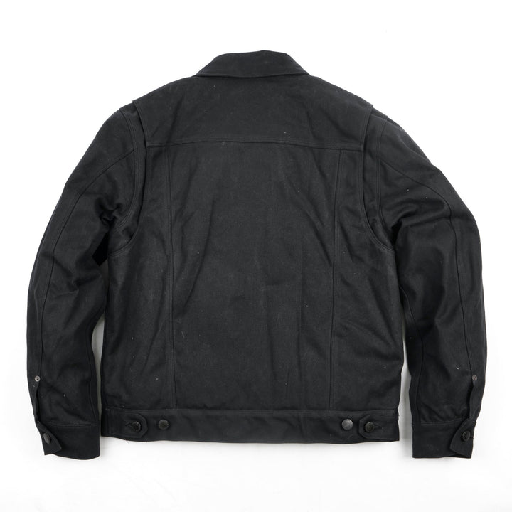 Freenote Cloth  - Riders Jacket Heavy Waxed Canvas in Black Alpaca