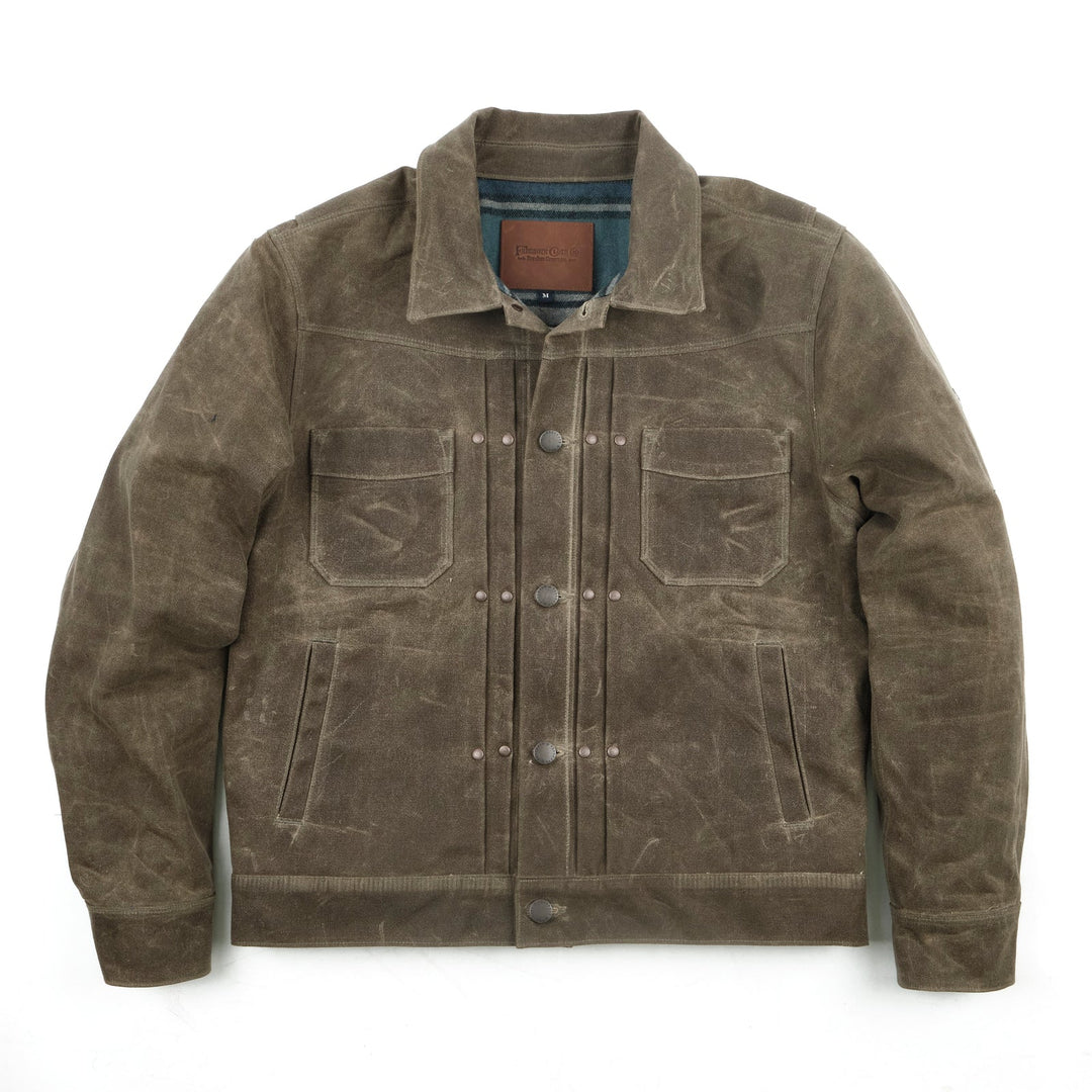 Freenote Cloth - Riders Jacket Heavy Waxed Canvas in Tobacco Wool