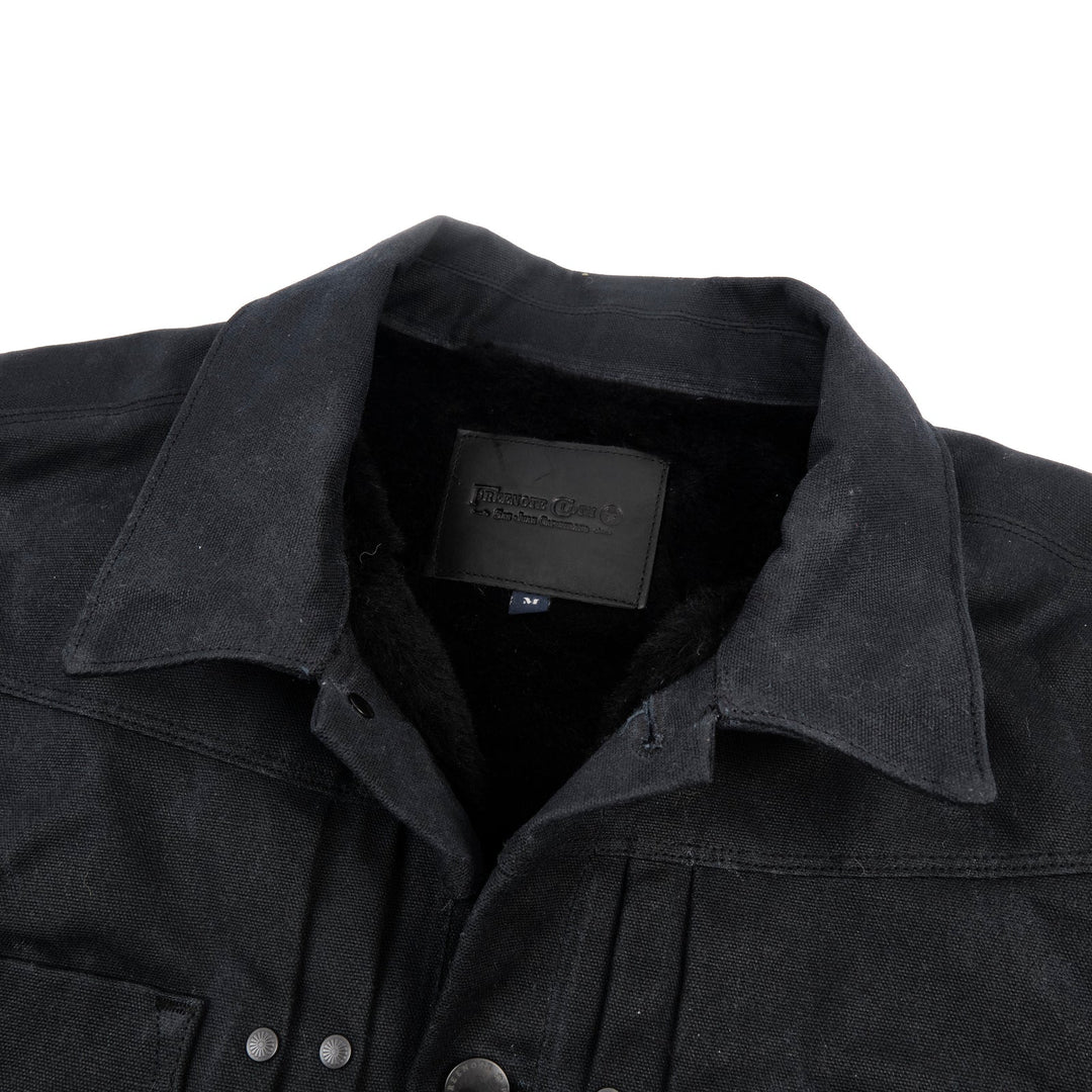 Freenote Cloth  - Riders Jacket Heavy Waxed Canvas in Black Alpaca