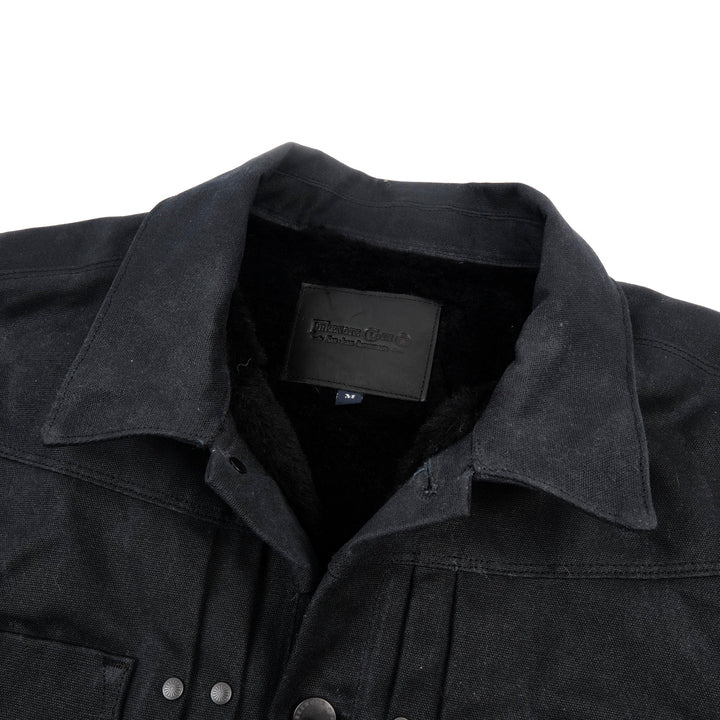 Freenote Cloth  - Riders Jacket Heavy Waxed Canvas in Black Alpaca