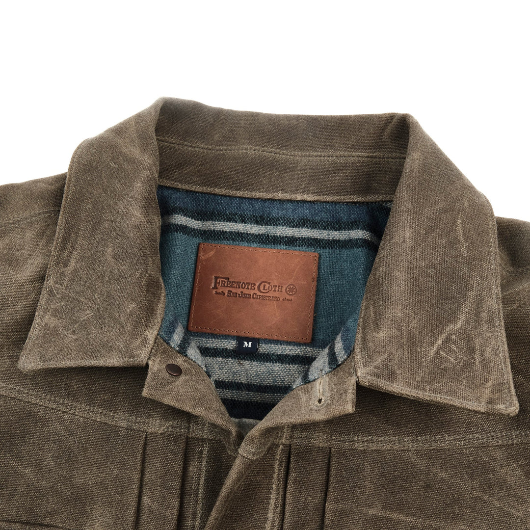 Freenote Cloth - Riders Jacket Heavy Waxed Canvas in Tobacco Wool