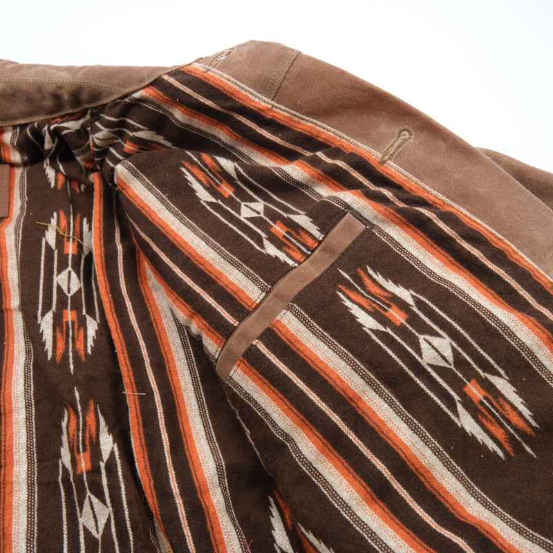 Freenote Cloth - Waxed Canvas Riders Jacket in Rust with Orange Interior