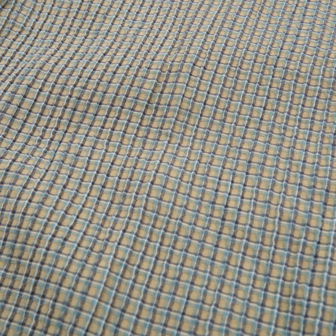 Freenote Cloth Cayucos Seersucker - Olive Plaid