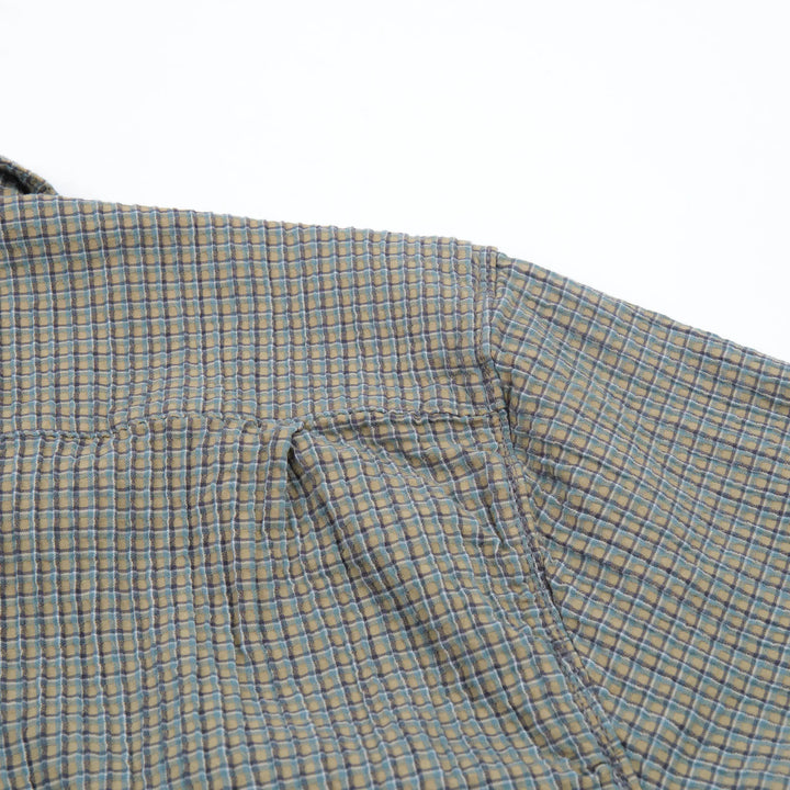 Freenote Cloth Cayucos Seersucker - Olive Plaid